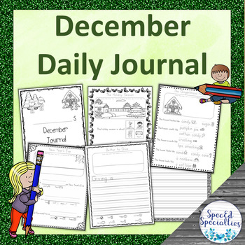 Preview of Winter and Holiday Journal Writing for Special Education (December)