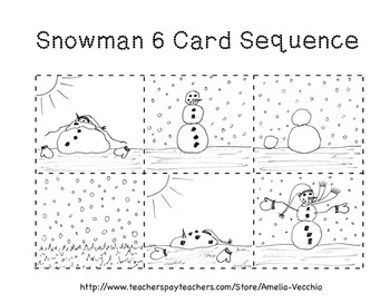 winter sequencing worksheet Worksheet snowman sequencing worksheets kindergarten printable kids activities story preschool cards writing choose board winter skills practice