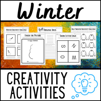 Preview of Winter and January Creativity Challenges and Activities Creative Thinking
