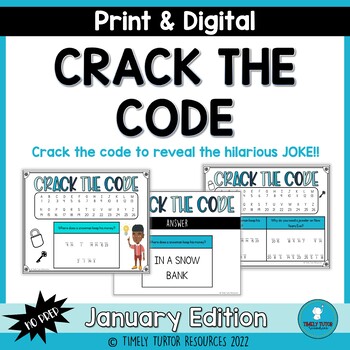 Preview of Winter and New Year Theme Game - Crack the Code - Digital and Print