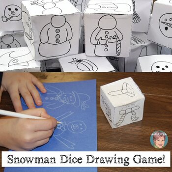 Preview of Free Snowman Drawing Game (using drawing cubes) Free Winter Activity!