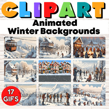 Preview of Winter backgrounds Clipart animated images Gifs Free Preview