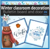 Winter classroom decoration Bulletin board and door-زينة ا