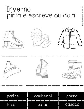 Preview of Winter clothes - Roupas de Inverno