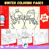 Winter coloring Pages For Kids (V3) - December Holiday Art