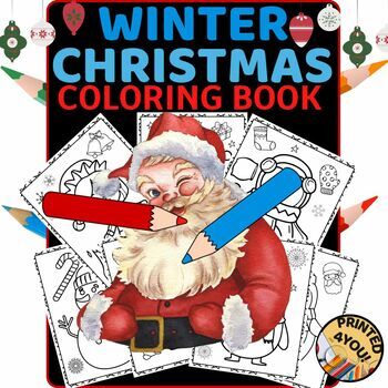 Preview of Winter coloring activity for New Year, 100%printables