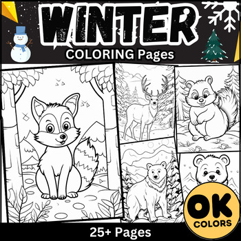 Fun Winter Coloring Pages - Winter Coloring Book - Winter