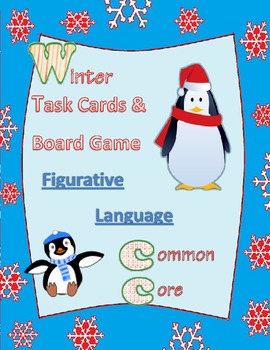 Preview of figurative language task cards / board game test prep