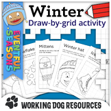 Winter grid drawing art
