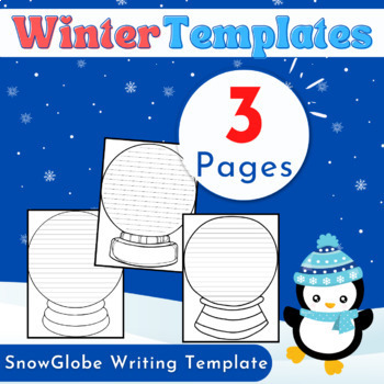 Preview of first day back from winter break - January | SnowGlobe Writing Template