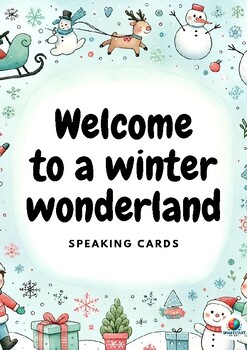 Preview of Winter holidays speaking cards