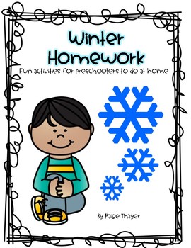 winter assignment for nursery class