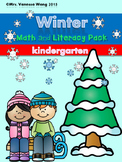 Winter Math and Literacy worksheets and activities for kin