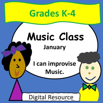 Preview of Winter music activities and lessons for a virtual classroom - improvisation PP