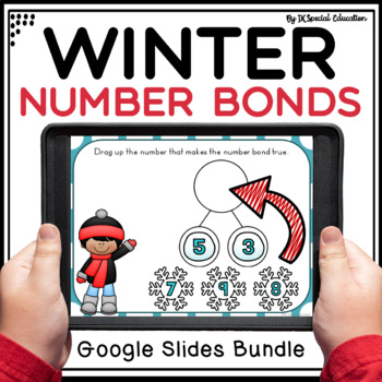 Preview of Winter game for composing and decomposing numbers to 10 | Number bonds bundle