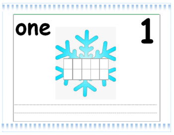 Preview of Winter number mats - numbers 1 through 10 {math} {10 frame}