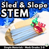 Winter or Christmas STEM Challenge Activity - Sled & Slope