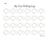 Winter or Polar Animal theme Ice Fishing Log