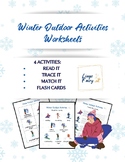 Winter outdoor activities - Vocabulary Worksheets for ESL,