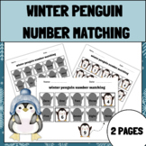 Winter penguin number matching  | December Winter Xmas Act