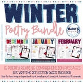 Winter poetry practice 3rd, 4th, 5th poems & comprehension