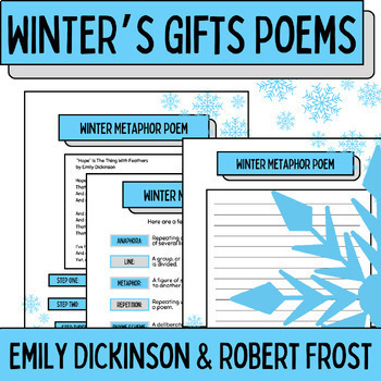 Preview of Winter's Gifts Christmas / Holiday Poetry Writing Workshop - Dickinson & Frost