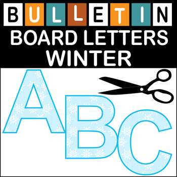 Preview of Winter snowflakes Bulletin Board Letters Classroom Decor (A-Z a-z 0-9)