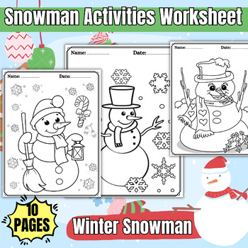 Winter snowman coloring pages | December, January Coloring Sheets ...