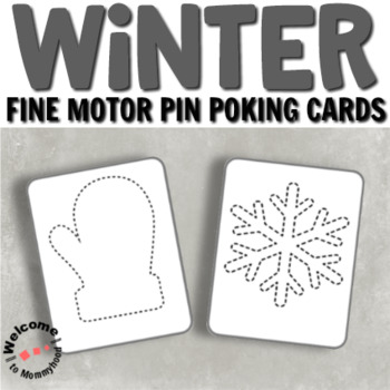 Preview of Montessori Winter Tracing or Push Pin Cards
