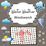 Winter weather and climate worksheet wordsearch Vocabulary