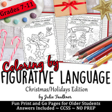 December Holidays Figurative Language Activities, Coloring