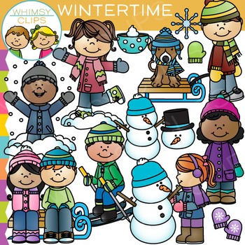 Wintertime Winter Clip Art by Whimsy Clips | Teachers Pay Teachers