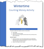 Wintertime Counting Money Activity