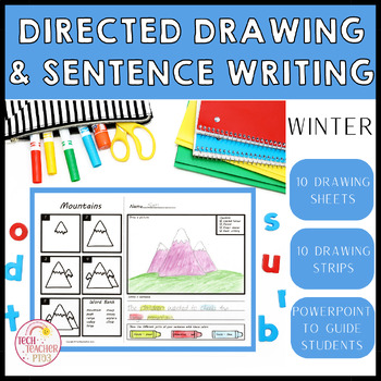 Preview of Winter Directed Drawing and Sentence Writing