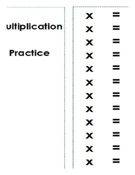Preview of Wipe off Multiplication Practice Booklet