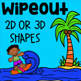 WipeOut Math Game - Identifying Shapes 2D or 3D - Geometry