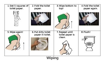 Preview of Wiping bottom step by step guide/poster