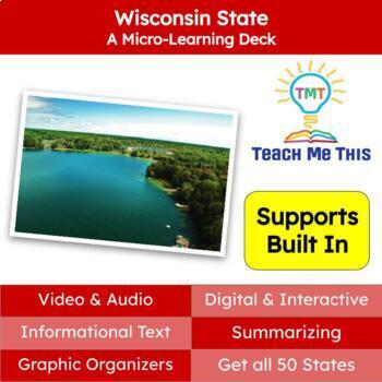 Preview of Wisconsin (50 States and Capitals) Informational Text and Activities