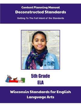 Preview of Wisconsin Deconstructed Standards Content Planning Manual 5th Grade ELA