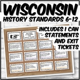Wisconsin History Standards Bundle (6-12) Bulletin Board a