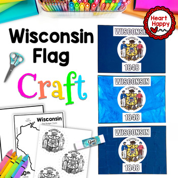 Preview of Wisconsin State Flag Craft | Wisconsin State Symbols