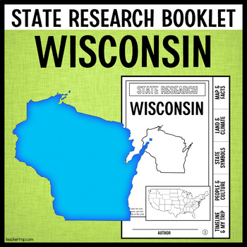 Preview of Wisconsin State Report Research Project Tabbed Booklet | Guided Research