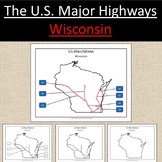 Wisconsin, US State Major Highways Map Geography
