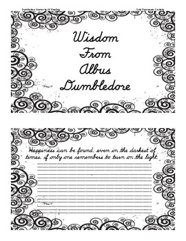 Preview of Wisdom from Albus Dumbledore Copywork