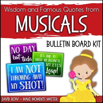 Preview of Wisdom from Musicals! - Music Quotes Bulletin Board Set