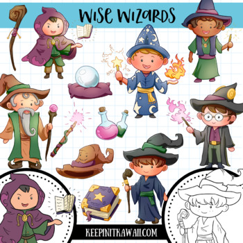 Preview of Wise Wizards Clip Art Collection