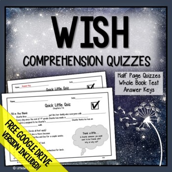 Preview of Wish Chapter Questions, Wish Barbara O'Connor