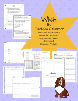 Preview of Wish By Barbara O'Connor Novel Study