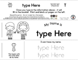 Wishbone Kids - Editable Name Booklet w/ Beginning Letter 