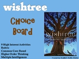 Wishtree Choice Board Novel Study Activities Menu Book Pro